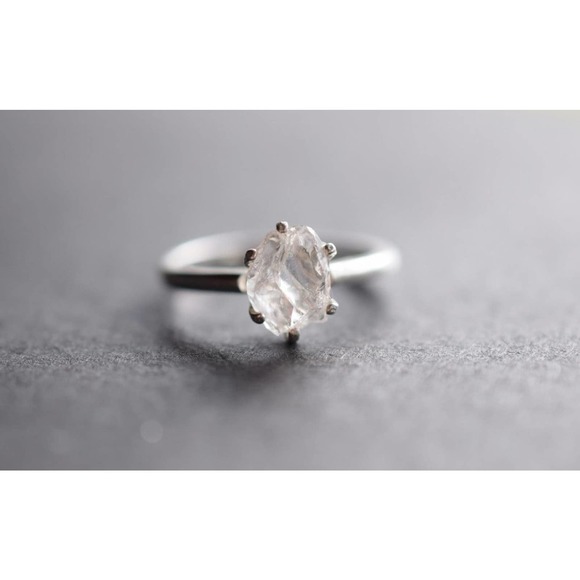 alternative raw diamond engagement ring raw crystal size 4 5 6 7 8 8 9 1… - Picture 1 of 5